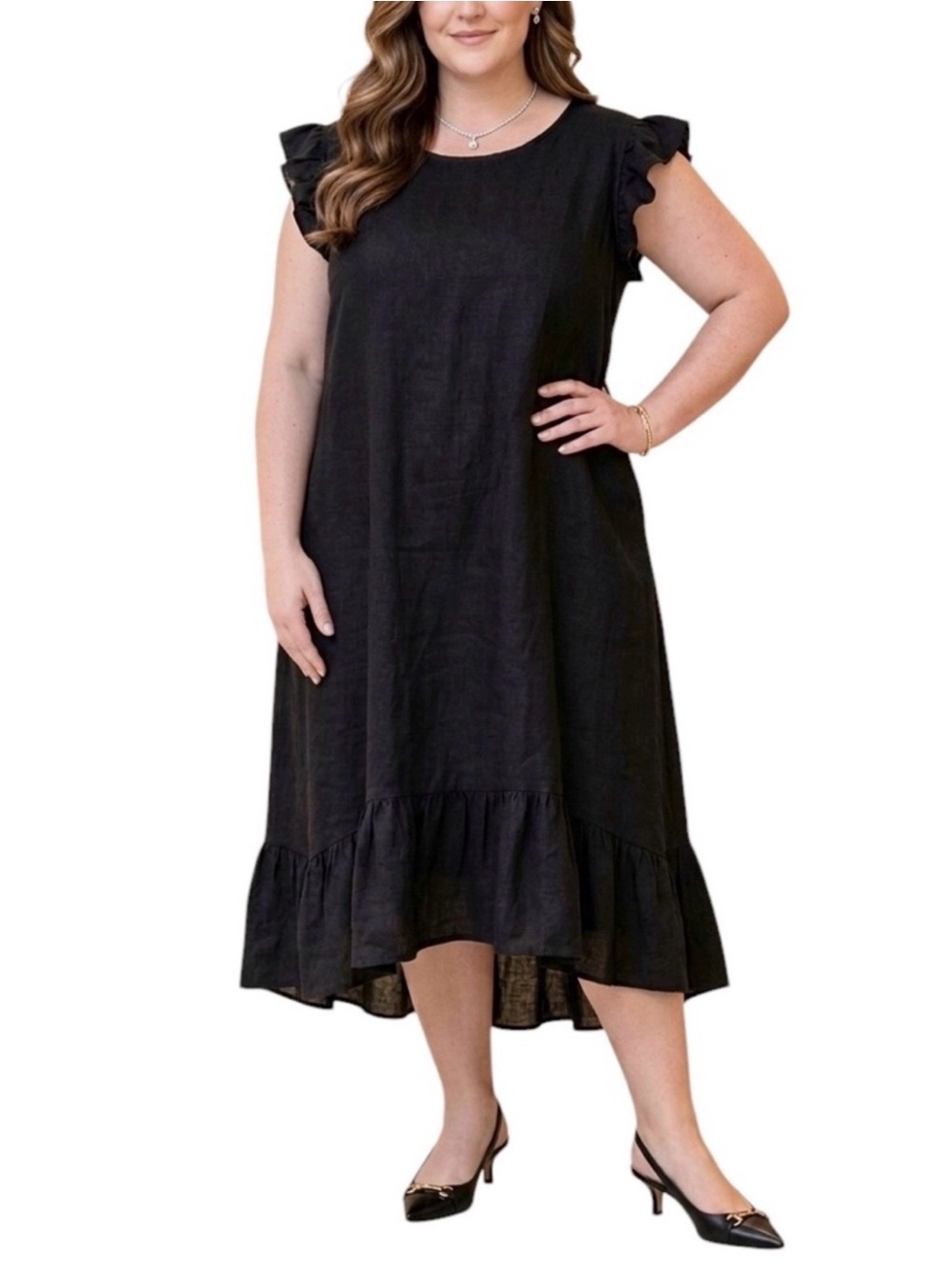 NWOT Bellambia Linen Dress in Olive